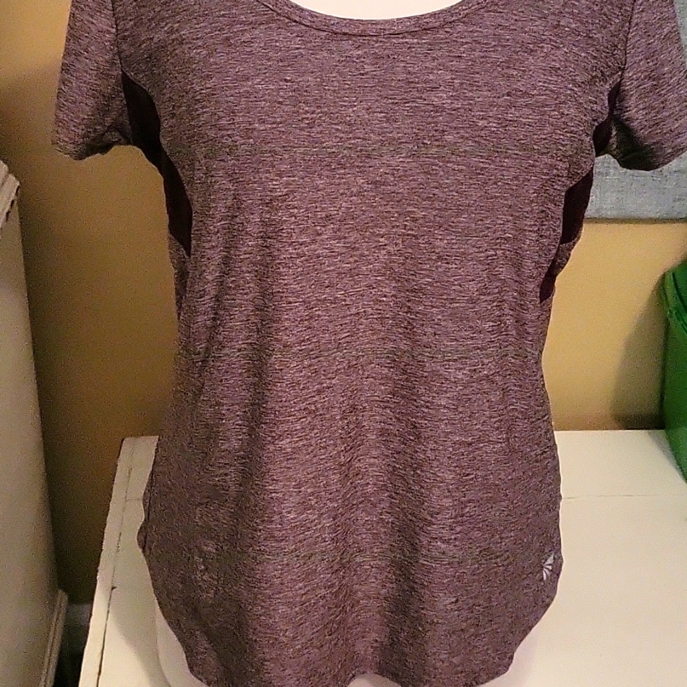 Open back short sleeve sport top